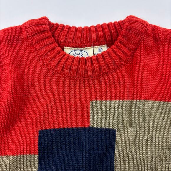 Vintage J.G. Hook Toddler Acrylic Crewneck Sweater Small 4T Abstract Retro 80s - Picture 4 of 8